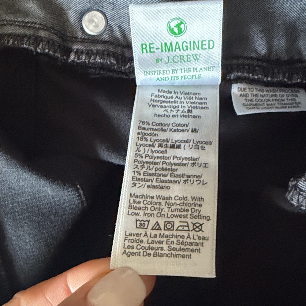 I Crew corduroy black wide leg pants, size 25. Like new - Picture 11 of 12